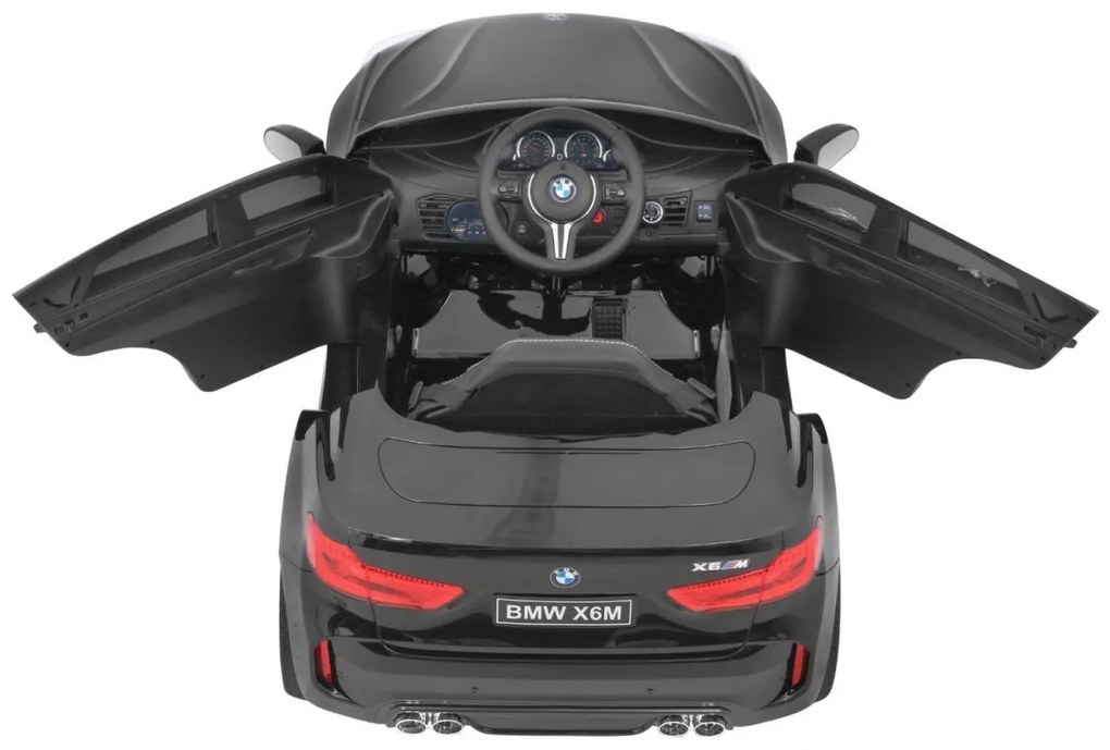 RAMIZ ELEKTRICKÉ AUTÍČKO BMW X6 - LAKOVANÉ - ČIERNE - MOTOR 2X45W - BATÉRIA - 2 x 6V/7Ah - 2023
