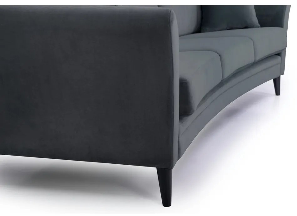 Sivá zamatová pohovka 237 cm Eden - Scandic