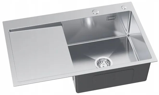 Erga HD, 1-komorový oceľový drez 780x490x210 mm, pravý, oceľová, ERG-MLS-HD7849R