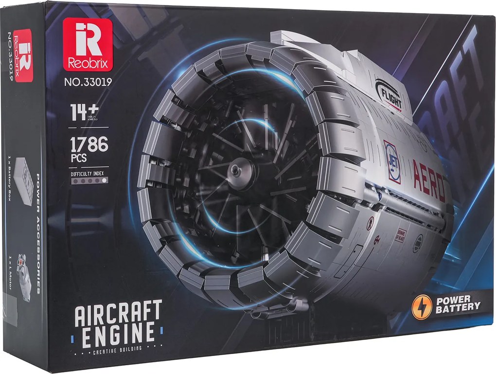 Sada stavebných kociek – Motor lietadla ZKL.33019 (1786 dielikov)