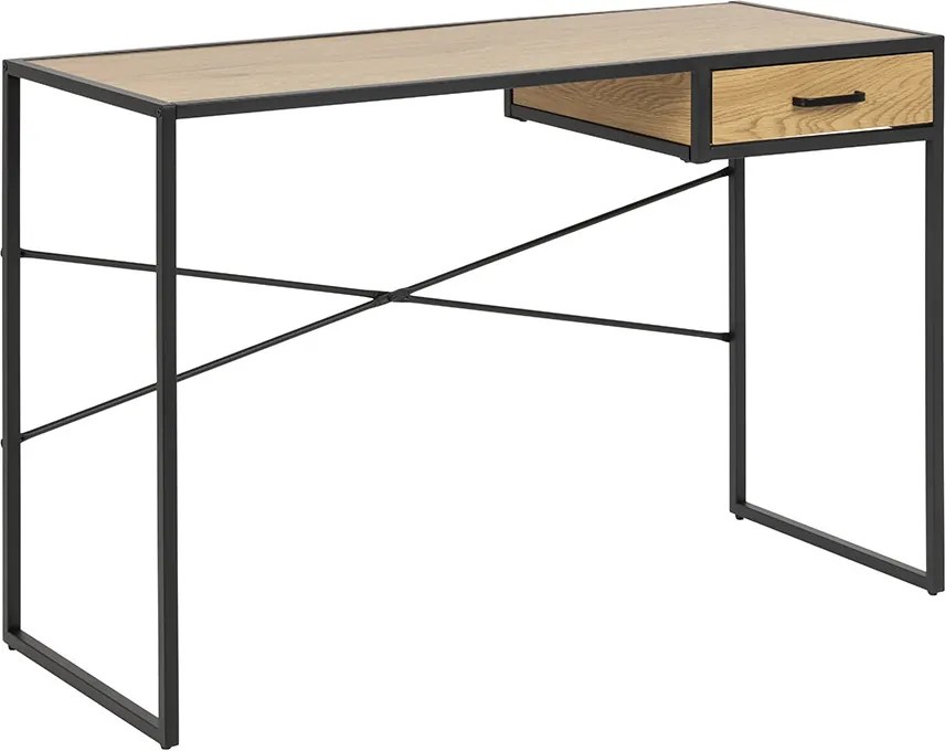 Pracovný stôl so zásuvkou Seashell, 110 cm, dub