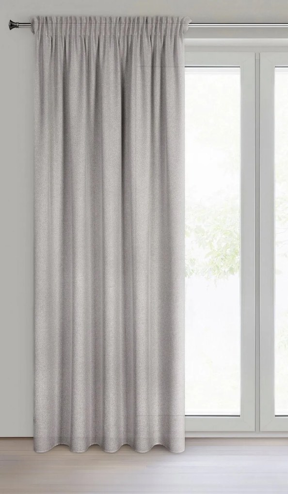 ZÁVES NA PÁSKE ERIS 140X270 CM TMAVOBÉŽOVÁ