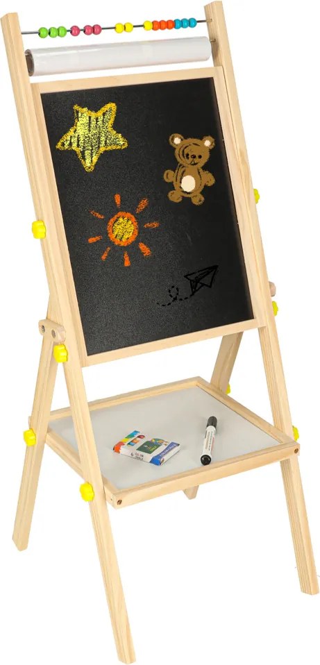 Obojstranná magnetická tabuľa KIK s dreveným rámom, 90 cm