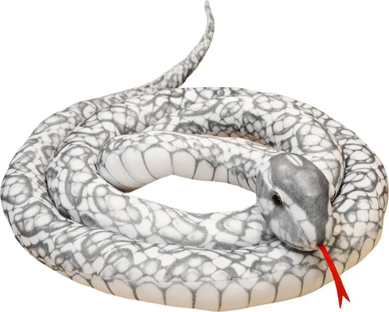 LEAN Toys Plyšový maskot Sivý had 200 cm