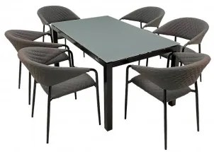 Doppler SALERNO MELIA LIKA-TEX® - záhradná hliníková sedacia súprava 6+1