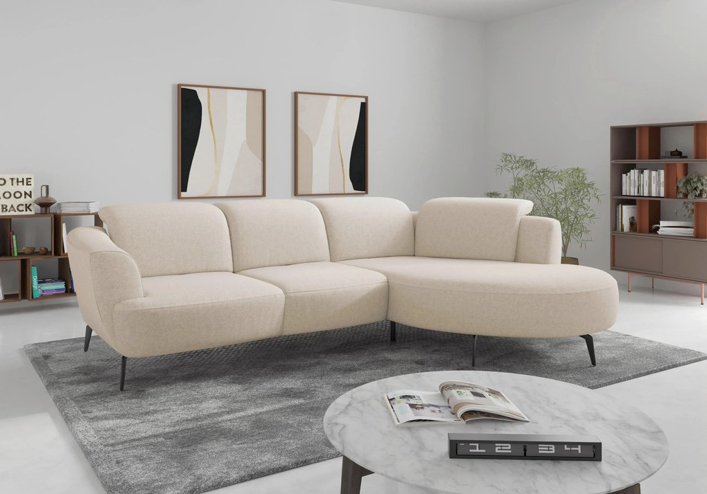 XXXLutz ROHOVÁ SEDAČKA, textil, krémová Sit & More - Sedačky - 000144018537