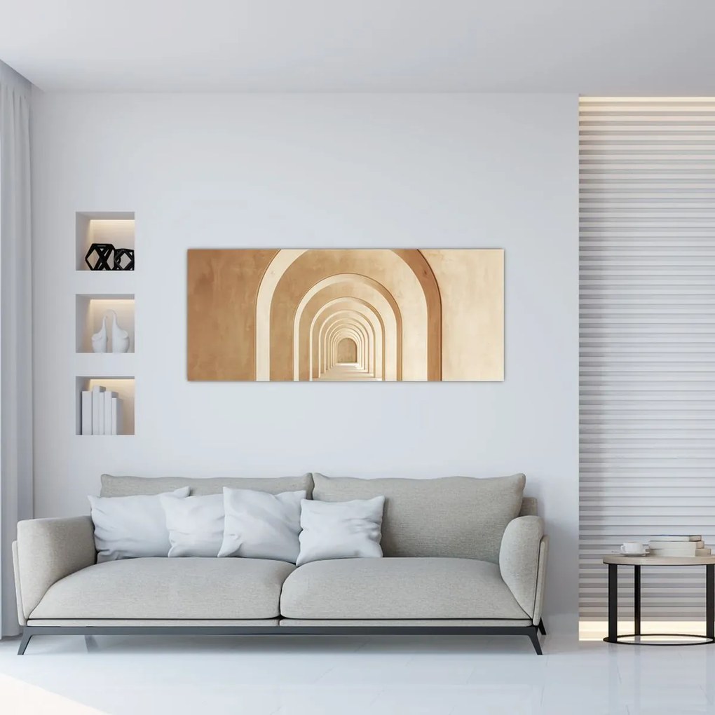 Obraz - Béžový priechod (120x50 cm)