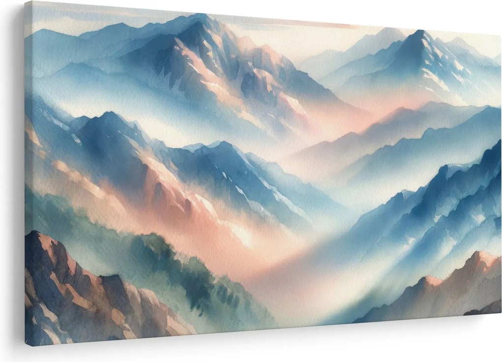 Obraz - Akvarelové hory (90x60 cm)