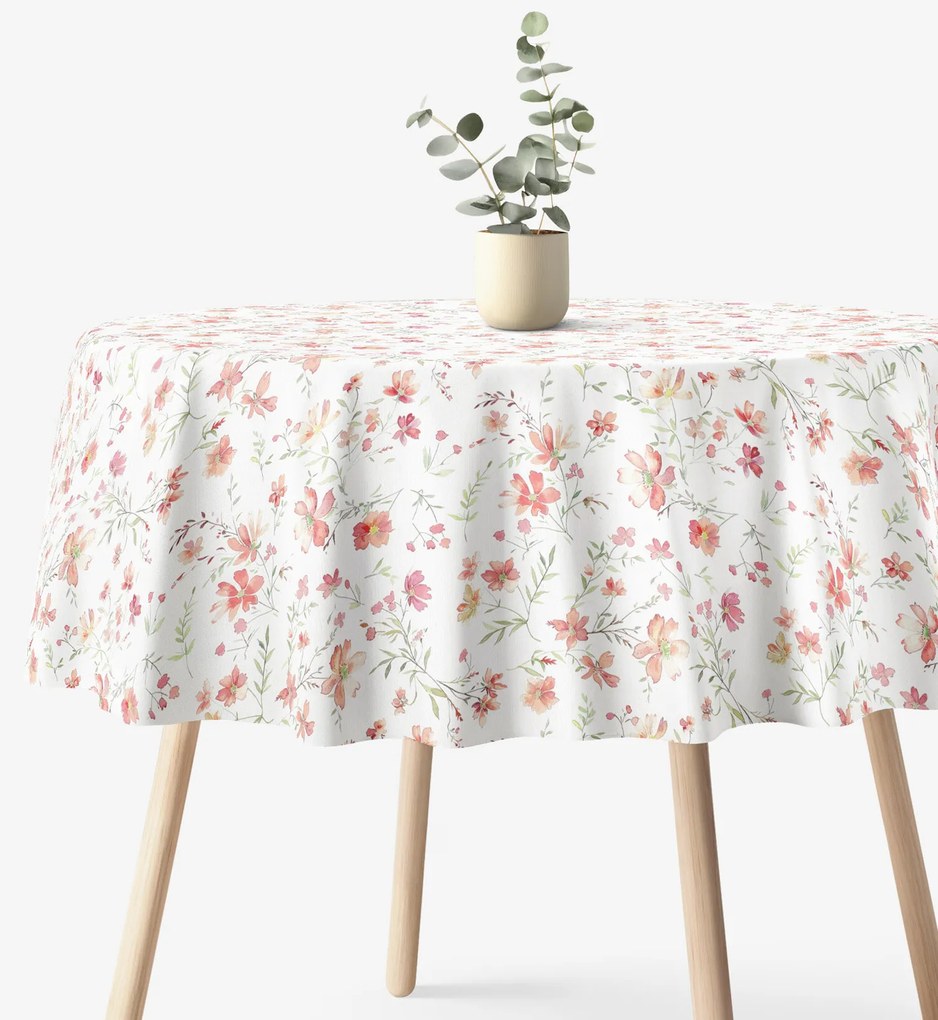 Goldea okrúhly obrus valencia - lúčne kvety Ø 210 cm