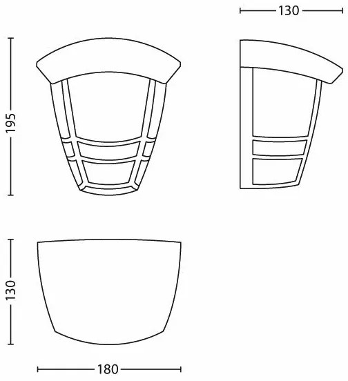 Philips 15387/30/16 - Vonkajšie nástenné svietidlo MYGARDEN CREEK 1xE27/60W/230V
