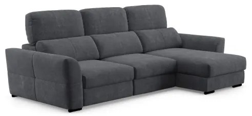 Univerzálna rohová rozkladacia trojmiestna pohovka s úložným priestorom TRENTO antracit