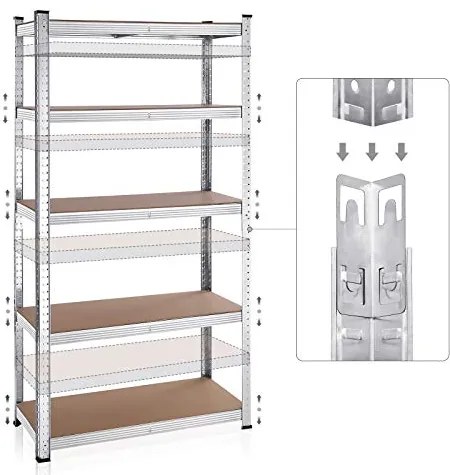 Policové regály 2 ks 180 x 90 x 40 cm SONGMICS - GLR040E02