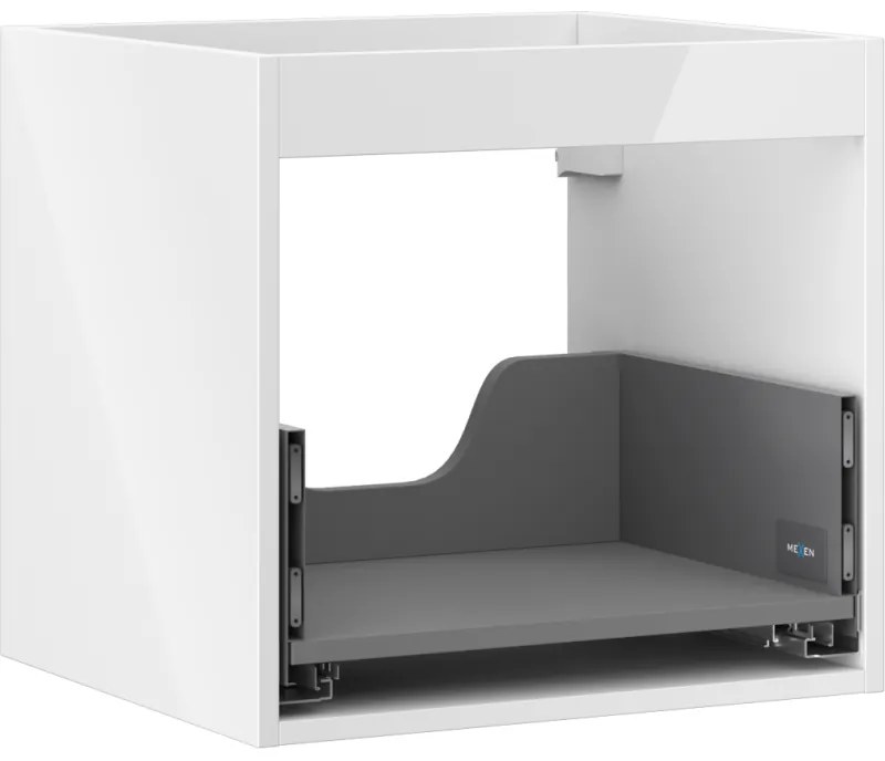 Mexen Box-A, závesná skrinka 50 cm, 1 zásuvka, biela lesklá, 91AX0-0500-470-1-00