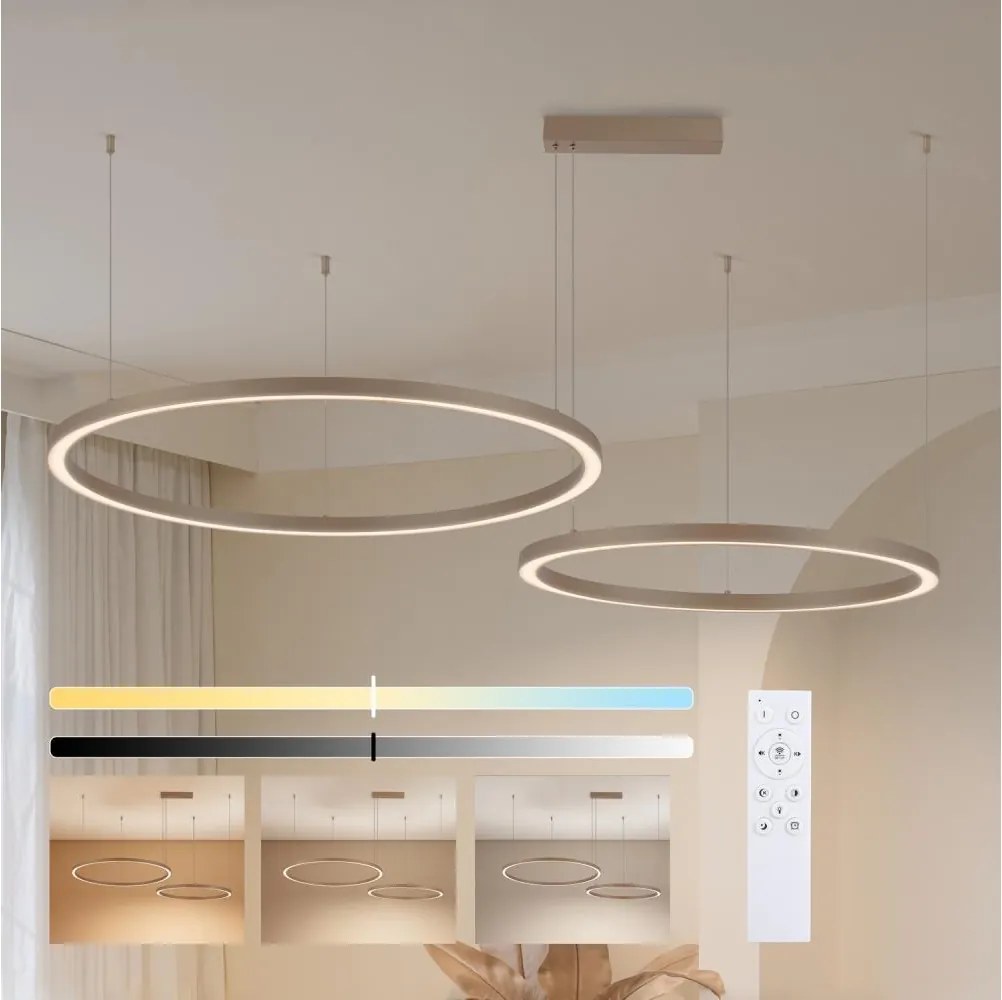 Brilagi - stmievateľný LED závesný luster PORTOFINO LED/98W/230V béžový + DO