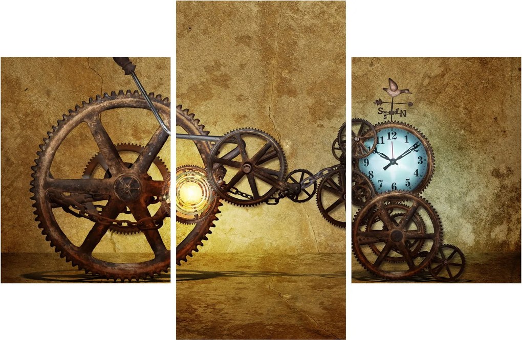 Obraz strojčekov historických hodín (90x60 cm)