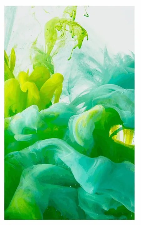 Plagát s paspartou atrament v zelených odtieňoch - 30x45 white