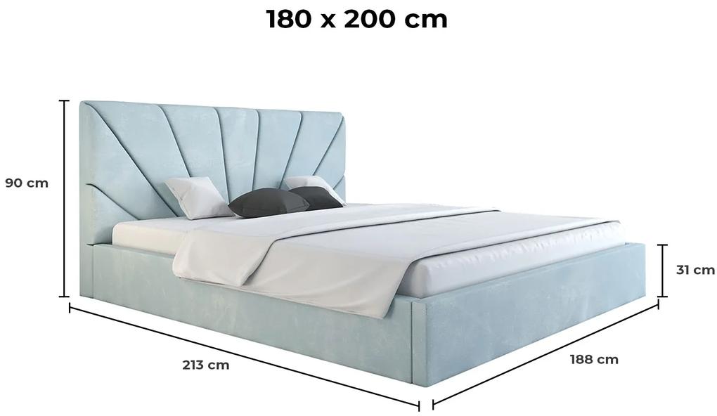 PROXIMA.store - Moderná čalúnená posteľ NINA ROZMER: 140 x 200 cm