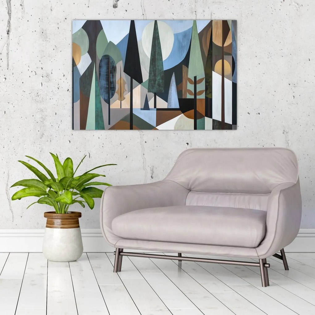 Obraz - Prírodná geometrická abstrakcia II. (90x60 cm)