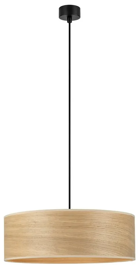 Závesné svietidlo s tienidlom z dubového dreva Sotto Luce TSURI XL