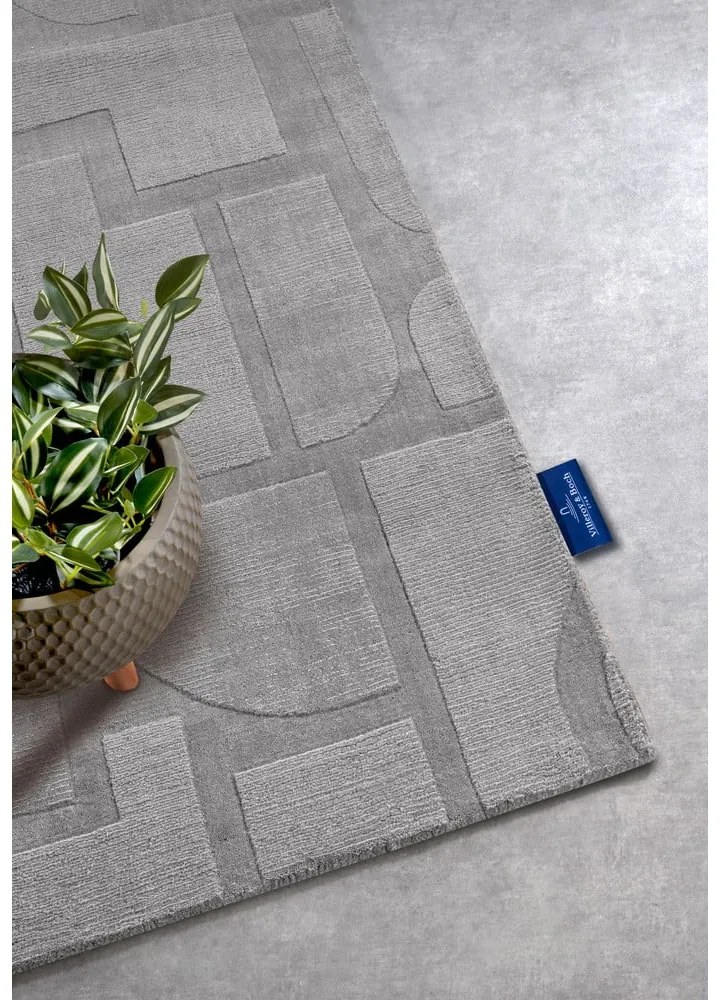 Sivý ručne tkaný vlnený behúň 80x250 cm Alexis – Villeroy&amp;Boch