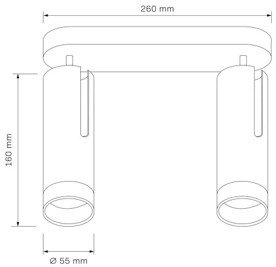 Bodové svietidlo FADO 2xGU10/10W/230V biela