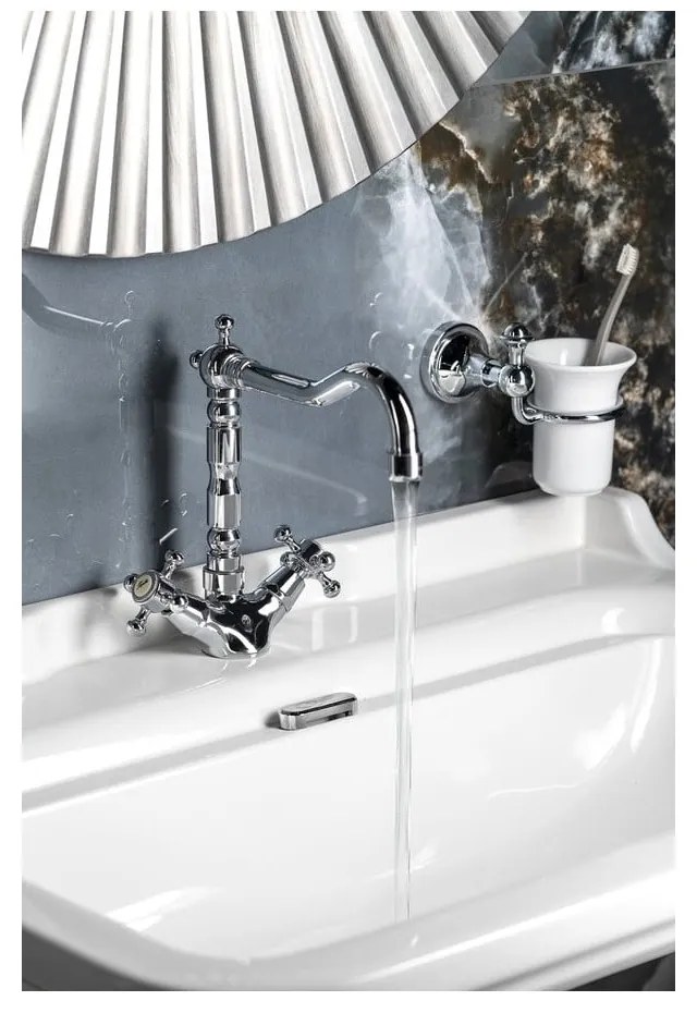 Stojančeková umývadlová batéria v lesklej striebornej farbe Antea – Sapho