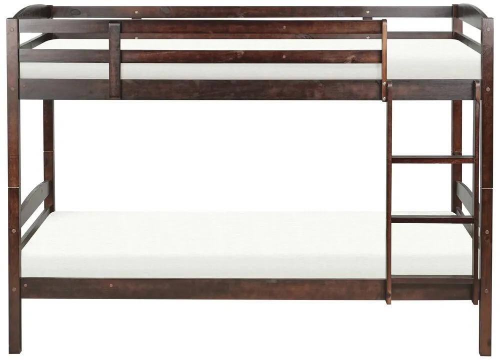Poschodová posteľ 90 cm Reggeton (tmavé drevo) (s roštom). Vlastná spoľahlivá doprava až k Vám domov. 1075539