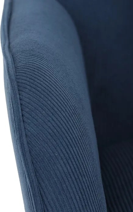 Relaxačné kreslo ušiak LUCIAN — masív, menčester, prírodná / modrá