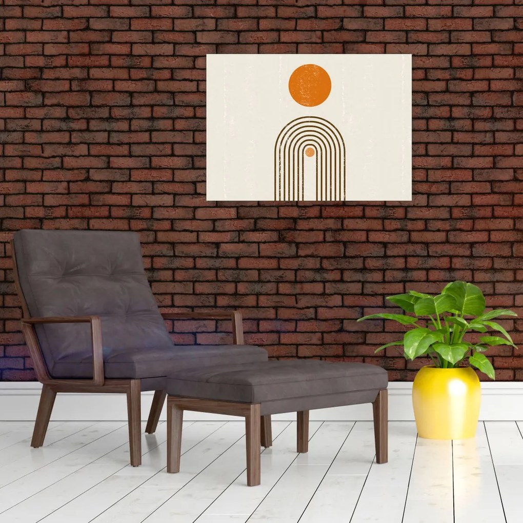 Obraz - Hnedé oblúky (70x50 cm)