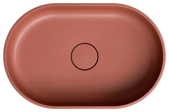 OMNIRES OVOUNTE - Umyvadlo OVO 55x36 cm dolomit/matná terakota