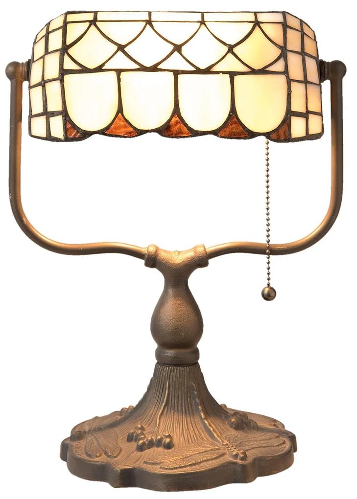 Stolná lampa Tiffany Tricia - 26 * 21 * 37 cm E27 / Max 60W