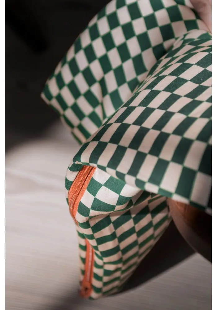 Zelené/béžové obliečky na jednolôžko z bavlneného saténu 140x200 cm Mini – Mette Ditmer Denmark