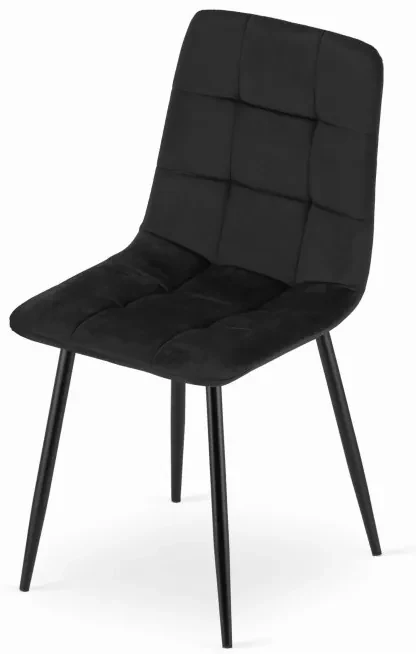 Set troch jedálenských stoličiek KARA čierne (čierne nohy) (3ks)