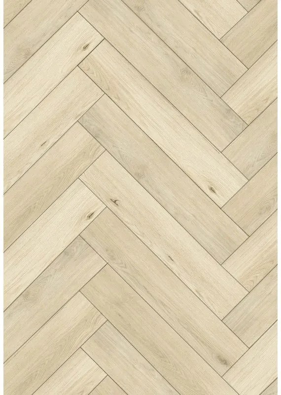 Mexen Calera vinylové panely jodeľka 635 x 127 mm SPC 6,5 mm, podklad IPEX 1,5 mm, 4 V-Fuga, Dąb - F1168-0635-127-505-4V1-01