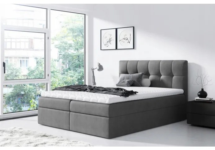 Jednoduchá posteľ Rex 120x200, šedá