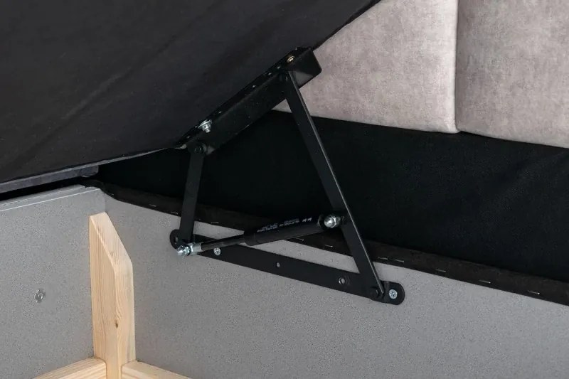 Čalúnená posteľ Kvadrat I, 200x180, tm. sivá/sivá(an 4237/4238)