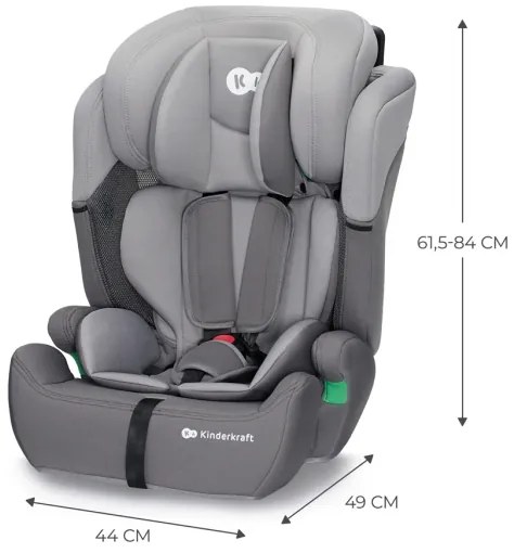 KINDERKRAFT - Autosedačka COMFORT UP i-Size (76-150 cm) svetlošedá