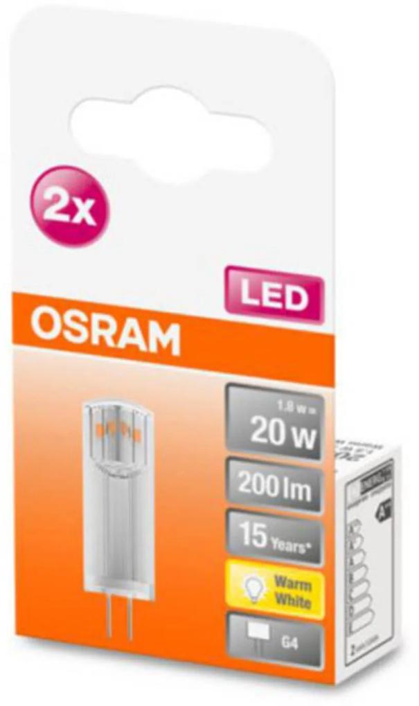 OSRAM kolíková LED G4 1,8W 2.700K číra balenie 2ks