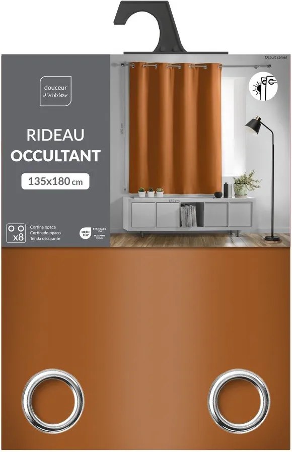 Zatemňovací záves v terakotovej farbe 135x180 cm Occult – douceur d'intérieur