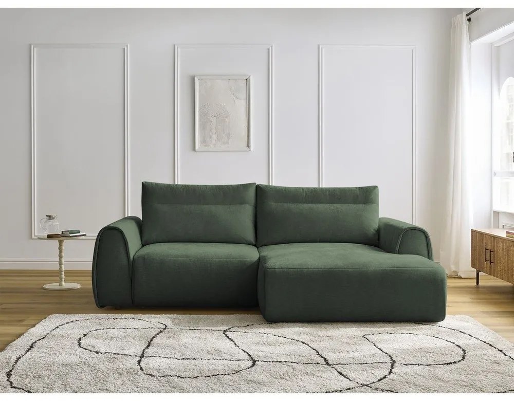 Tmavozelená rohová pohovka Aden – Bobochic Paris