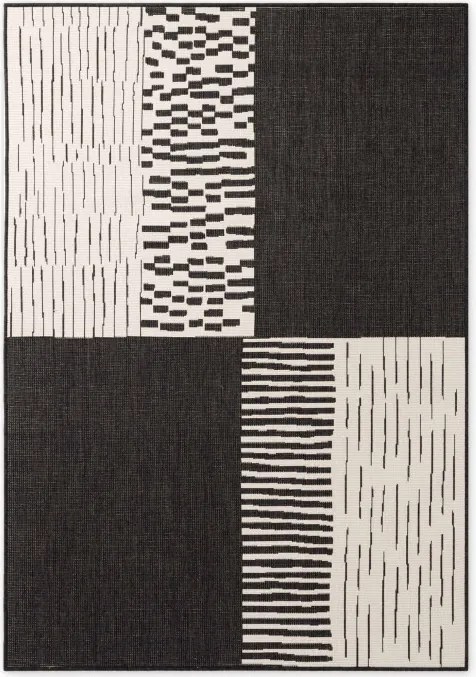 Koberec HARINGEY krémový / čierny