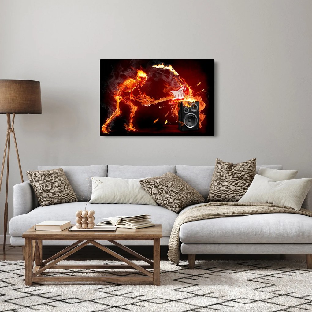 Obraz - Hudba v plameňoch (90x60 cm)