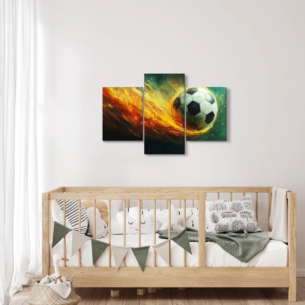 Obraz - Futbalová lopta v lete (90x60 cm)