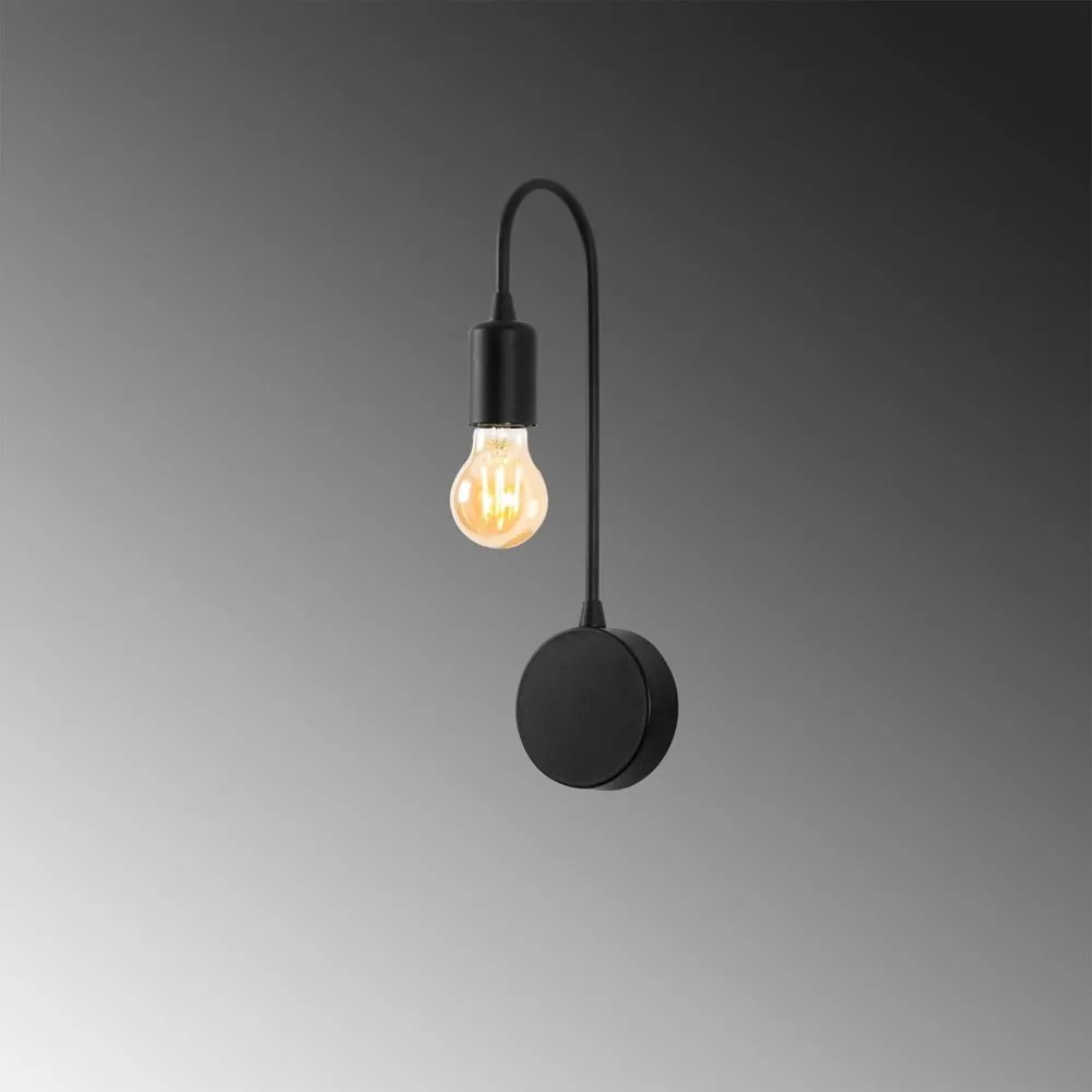 Čierne nástenné svietidlo Baston – Opviq lights