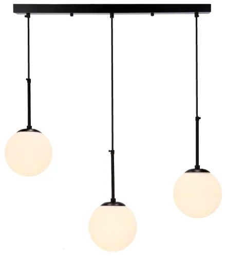 Luster na lanku POMPEI 3xE27/40W/230V čierna