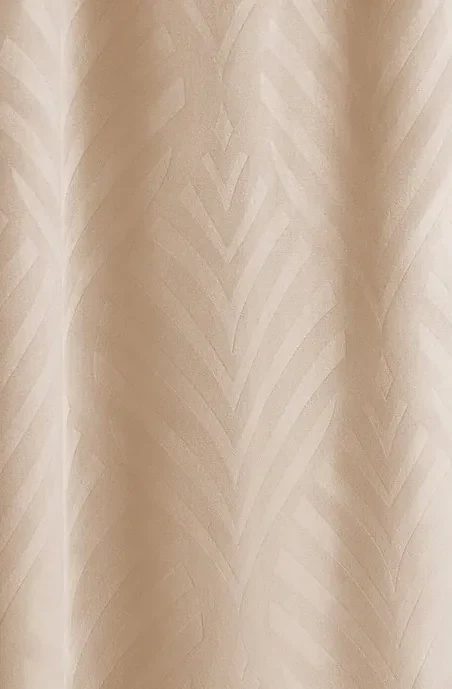 Zatemňujúcí záves v krémovej farbe s krásnym motívom listov 140 x 250 cm