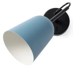 FARO 28274 - Nástenná lampa STUDIO 1xE14/8W/230V modrá/čierna