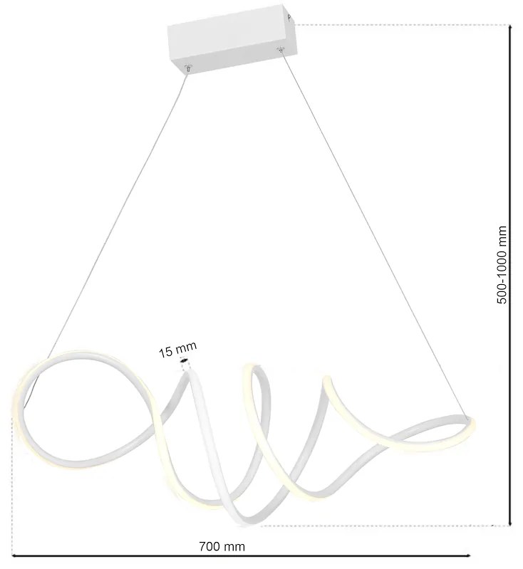 Závesné LED svietidlo Loca, 1x LED 56w, 4000k, w