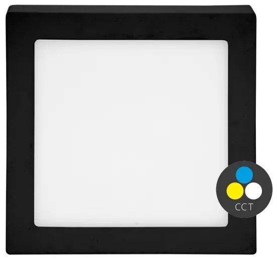 Ecolite LED-CSQ-CCT/18W/CR - LED Stropné svietidlo RAFA LED/18W/230V čierna