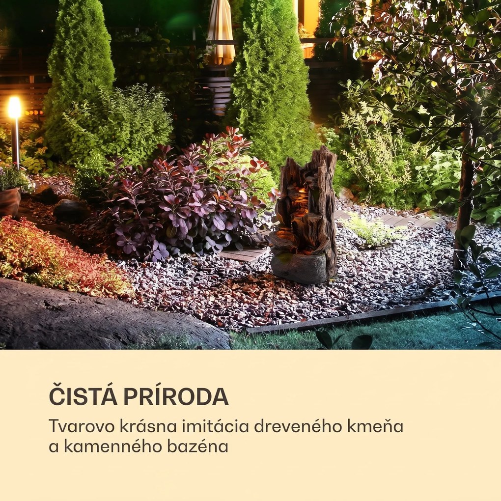 Blumfeldt Mystic Tree solárna fontána s LED osvetlením, polyrezín